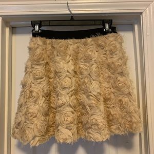 Free People Floral Appliqué Mini Skirt